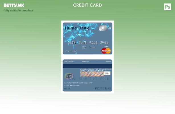 Модерен стил на шаблон за мастер картички на банката Австралија Хјум